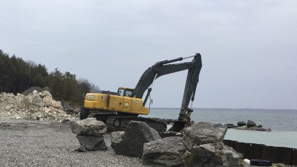 Shore Protection RIP RAP Revetment Project by J.C. Rock Orillia Ontario